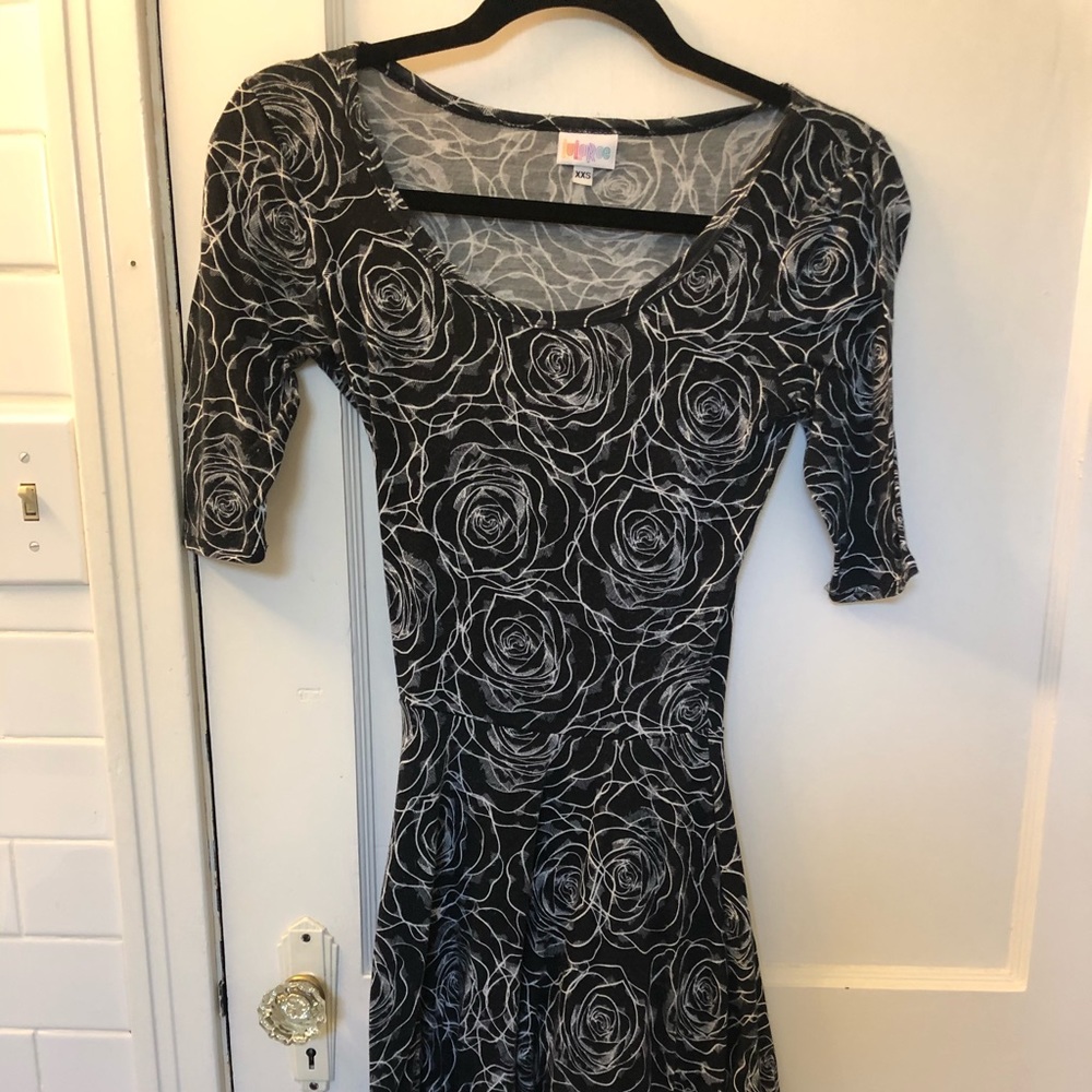 Lularoe Black Rose Dress